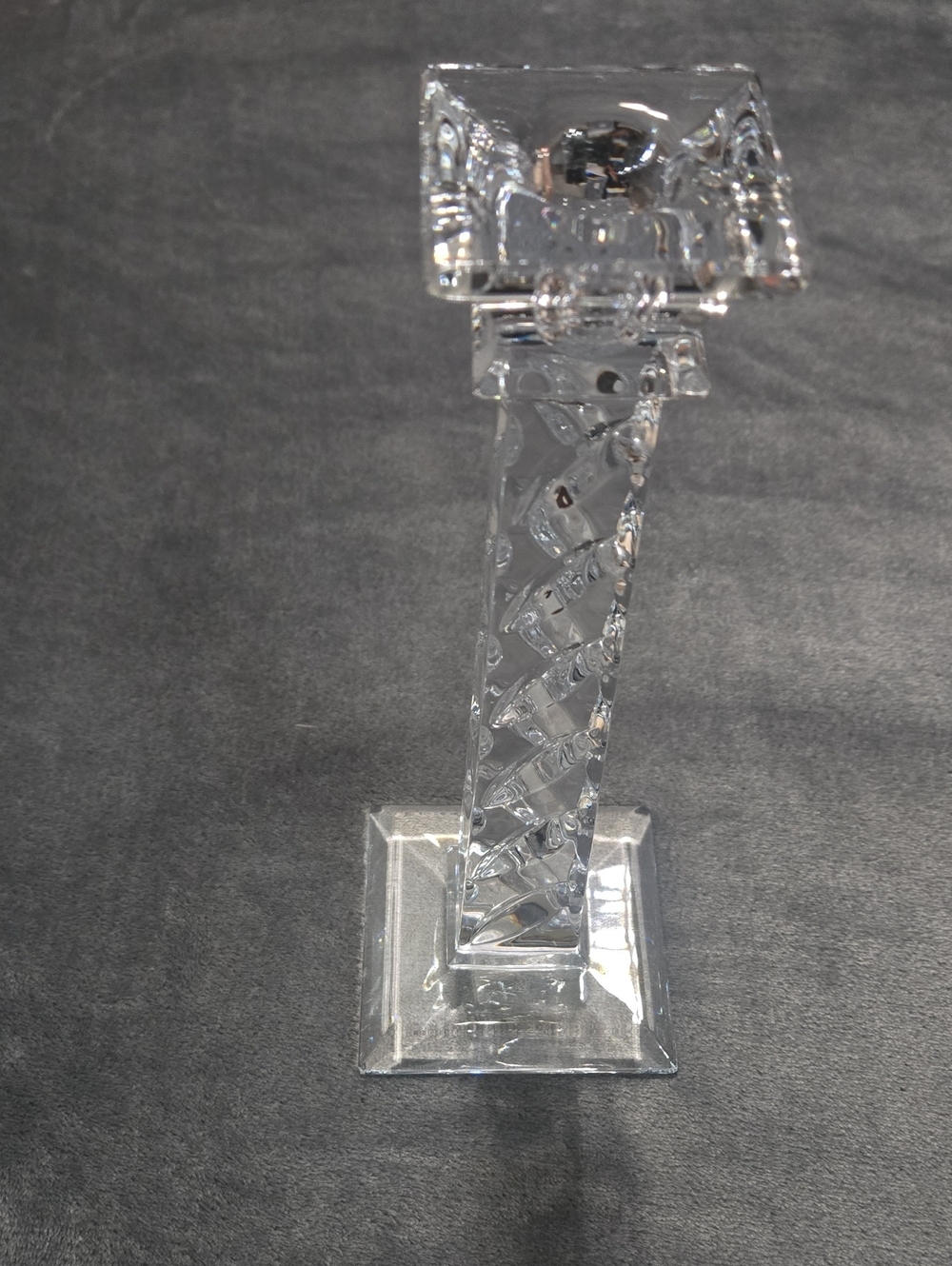 One Vintage 24% Lead Crystal Candle Stick Holders 10" Home Decor